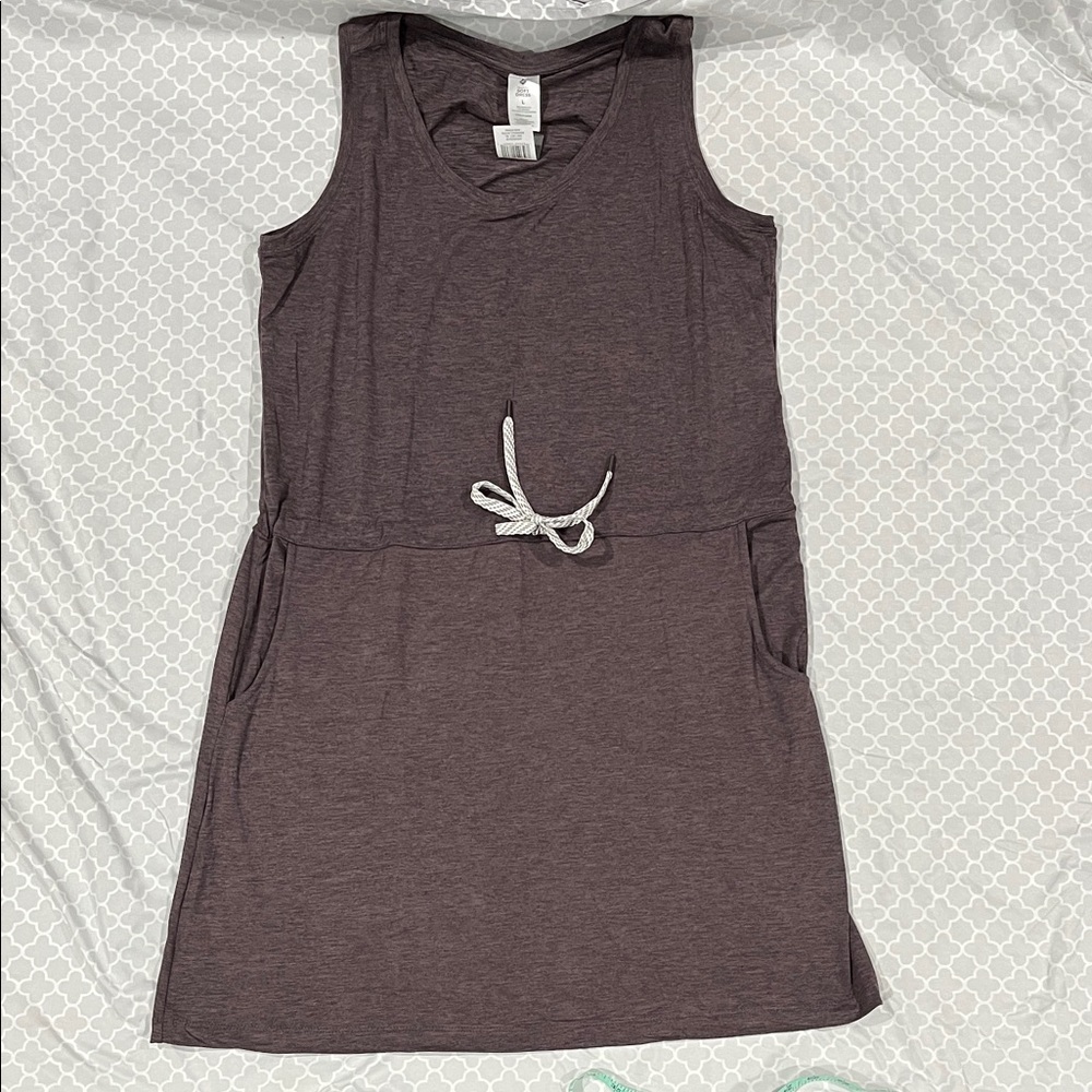 Members Mark Sleeveless Purple Dress with Drawstring